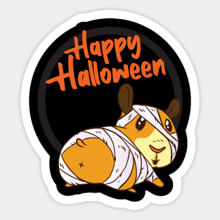 Hamster Mummy Happy Halloween Sticker